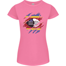 Torn Swaziland Flag Swazi Day Football Womens Petite Cut T-Shirt Azalea