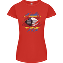 Torn Swaziland Flag Swazi Day Football Womens Petite Cut T-Shirt Red