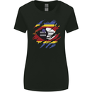 Torn Swaziland Flag Swazi Day Football Womens Wider Cut T-Shirt Black