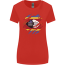 Torn Swaziland Flag Swazi Day Football Womens Wider Cut T-Shirt Red