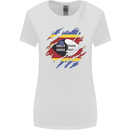 Torn Swaziland Flag Swazi Day Football Womens Wider Cut T-Shirt White