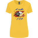 Torn Swaziland Flag Swazi Day Football Womens Wider Cut T-Shirt Yellow