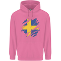 Torn Swedish Flag Sweden Day Football Childrens Kids Hoodie Azalea