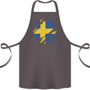 Torn Swedish Flag Sweden Day Football Cotton Apron 100% Organic Dark Grey