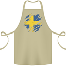 Torn Swedish Flag Sweden Day Football Cotton Apron 100% Organic Khaki