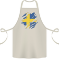 Torn Swedish Flag Sweden Day Football Cotton Apron 100% Organic Natural