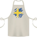 Torn Swedish Flag Sweden Day Football Cotton Apron 100% Organic Natural
