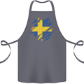 Torn Swedish Flag Sweden Day Football Cotton Apron 100% Organic Steel