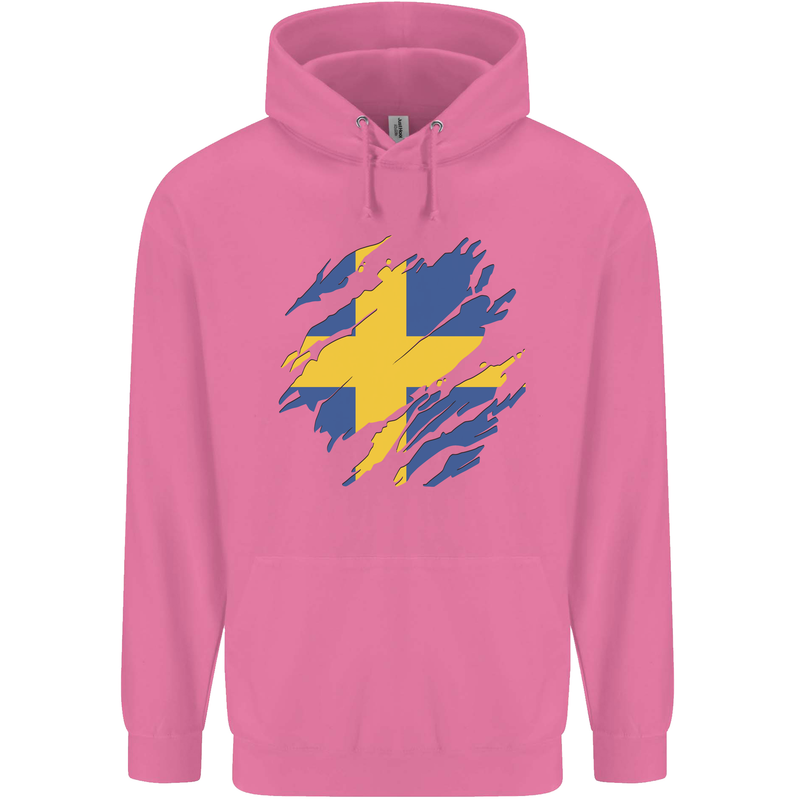 Torn Swedish Flag Sweden Day Football Mens 80% Cotton Hoodie Azelea