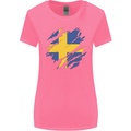 Torn Swedish Flag Sweden Day Football Womens Wider Cut T-Shirt Azalea