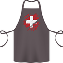 Torn Switzerland Flag Swiss Day Football Cotton Apron 100% Organic Dark Grey