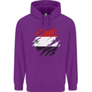Torn Syria Flag Syrian Day Football Childrens Kids Hoodie Purple