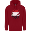 Torn Syria Flag Syrian Day Football Childrens Kids Hoodie Red