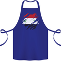 Torn Syria Flag Syrian Day Football Cotton Apron 100% Organic Royal Blue