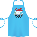 Torn Syria Flag Syrian Day Football Cotton Apron 100% Organic Turquoise