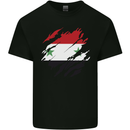 Torn Syria Flag Syrian Day Football Mens Cotton T-Shirt Tee Top Black