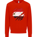 Torn Syria Flag Syrian Day Football Mens Sweatshirt Jumper Bright Red