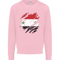 Torn Syria Flag Syrian Day Football Mens Sweatshirt Jumper Light Pink