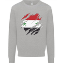 Torn Syria Flag Syrian Day Football Mens Sweatshirt Jumper Sports Grey