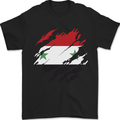 Torn Syria Flag Syrian Day Football Mens T-Shirt 100% Cotton Black