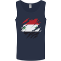 Torn Syria Flag Syrian Day Football Mens Vest Tank Top Navy Blue