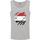 Torn Syria Flag Syrian Day Football Mens Vest Tank Top Sports Grey