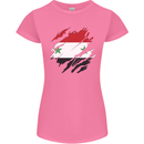Torn Syria Flag Syrian Day Football Womens Petite Cut T-Shirt Azalea