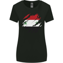 Torn Syria Flag Syrian Day Football Womens Wider Cut T-Shirt Black