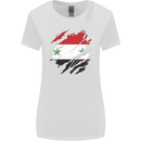 Torn Syria Flag Syrian Day Football Womens Wider Cut T-Shirt White