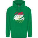 Torn Tajikistan Flag Tajik Day Football Childrens Kids Hoodie Irish Green