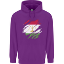 Torn Tajikistan Flag Tajik Day Football Childrens Kids Hoodie Purple