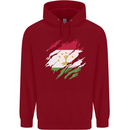 Torn Tajikistan Flag Tajik Day Football Childrens Kids Hoodie Red
