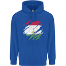 Torn Tajikistan Flag Tajik Day Football Childrens Kids Hoodie Royal Blue