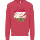 Torn Tajikistan Flag Tajik Day Football Kids Sweatshirt Jumper Heliconia
