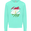 Torn Tajikistan Flag Tajik Day Football Kids Sweatshirt Jumper Peppermint
