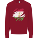 Torn Tajikistan Flag Tajik Day Football Kids Sweatshirt Jumper Red