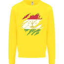 Torn Tajikistan Flag Tajik Day Football Kids Sweatshirt Jumper Yellow