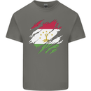 Torn Tajikistan Flag Tajik Day Football Kids T-Shirt Childrens Charcoal