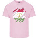 Torn Tajikistan Flag Tajik Day Football Kids T-Shirt Childrens Light Pink