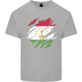Torn Tajikistan Flag Tajik Day Football Kids T-Shirt Childrens Sports Grey