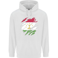 Torn Tajikistan Flag Tajik Day Football Mens 80% Cotton Hoodie White