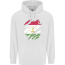 Torn Tajikistan Flag Tajik Day Football Mens 80% Cotton Hoodie White