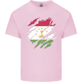 Torn Tajikistan Flag Tajik Day Football Mens Cotton T-Shirt Tee Top Light Pink