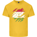 Torn Tajikistan Flag Tajik Day Football Mens Cotton T-Shirt Tee Top Yellow