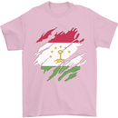 Torn Tajikistan Flag Tajik Day Football Mens T-Shirt 100% Cotton Light Pink