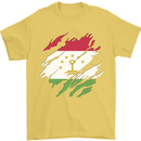 Torn Tajikistan Flag Tajik Day Football Mens T-Shirt 100% Cotton Yellow