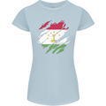 Torn Tajikistan Flag Tajik Day Football Womens Petite Cut T-Shirt Light Blue