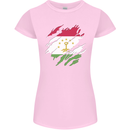Torn Tajikistan Flag Tajik Day Football Womens Petite Cut T-Shirt Light Pink