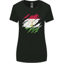 Torn Tajikistan Flag Tajik Day Football Womens Wider Cut T-Shirt Black