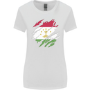 Torn Tajikistan Flag Tajik Day Football Womens Wider Cut T-Shirt White